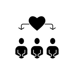 relationship concept line icon. Simple element illustration. relationship concept outline symbol design.