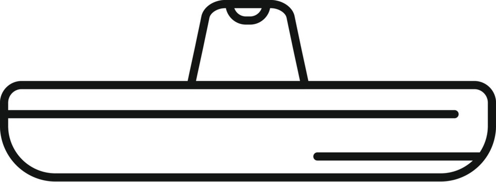 recommend clip art: Simple outline icon of a submarine sailing underwater