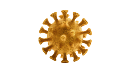 Pathogenic flu virus on white background.