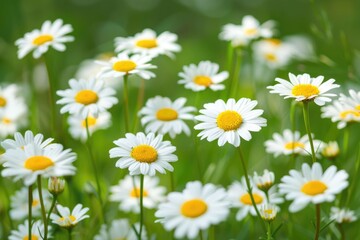 Fototapeta premium Daisies in nursery garden decorative flowers gardening concept.