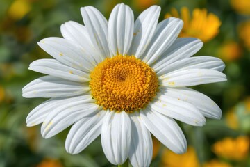 Fototapeta premium beautiful daisy flower in the garden in springtime