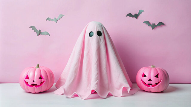 pink halloween pumpkin