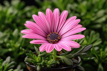 Obraz premium PURPLE COLORE FLOWER IN BLACK