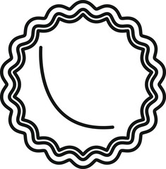 Blank vintage stamp with wavy border for a classic retro design