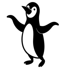 penguin on a white
