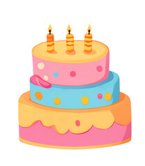 birthday cake with candles