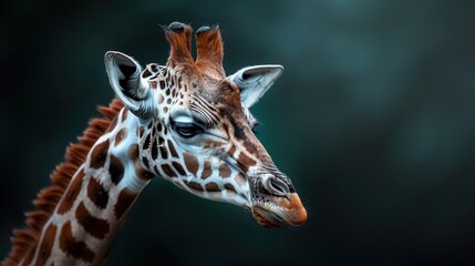 Fototapeta premium A photorealistic image of a giraffe's tongue.