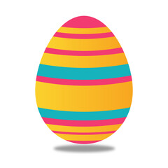 Easter eggs, Easter day festival icon on isolated white background