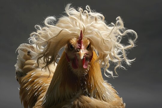 Male chickens are larger  colorful  have combs  and crow.