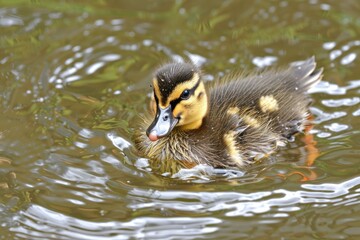Fototapeta premium Duckling animal wildlife beauty cute roster close up picture