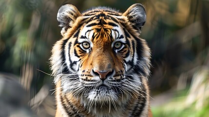 Obraz premium a tiger looking directly at the camera