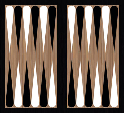 Backgammon board wooden game table. Vector backgammon table, background.