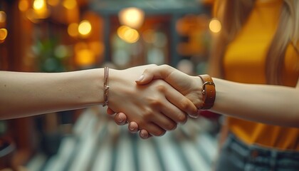 young business businesswoman handshake 