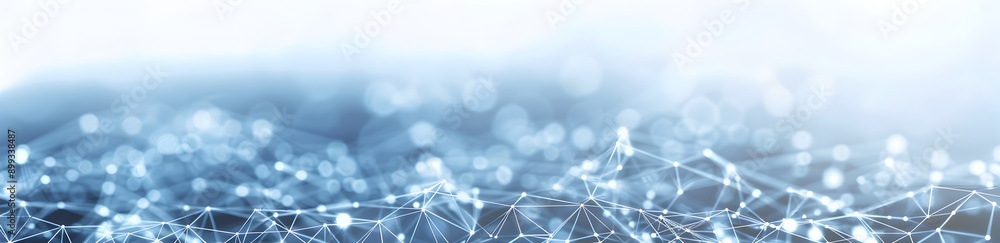 Poster abstract technology background with connected dots and lines, digital network concept vector illustr