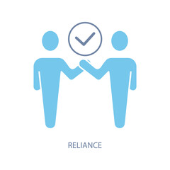 reliance concept line icon. Simple element illustration. reliance concept outline symbol design.