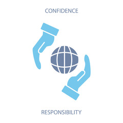 responsibility concept line icon. Simple element illustration. responsibility concept outline symbol design.