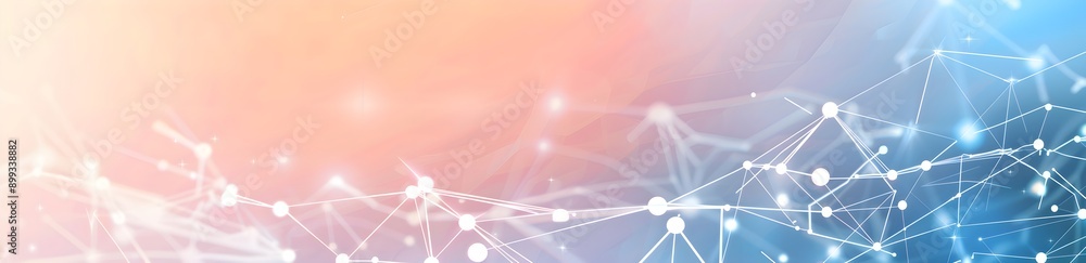 Poster abstract technology background with connected dots and lines, digital network concept vector illustr