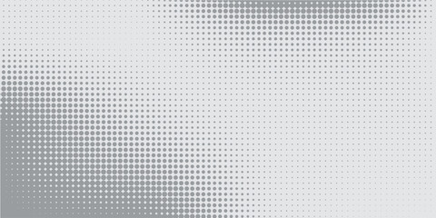 Abstract halftone background with wavy surface made of gray dots on white eps 10