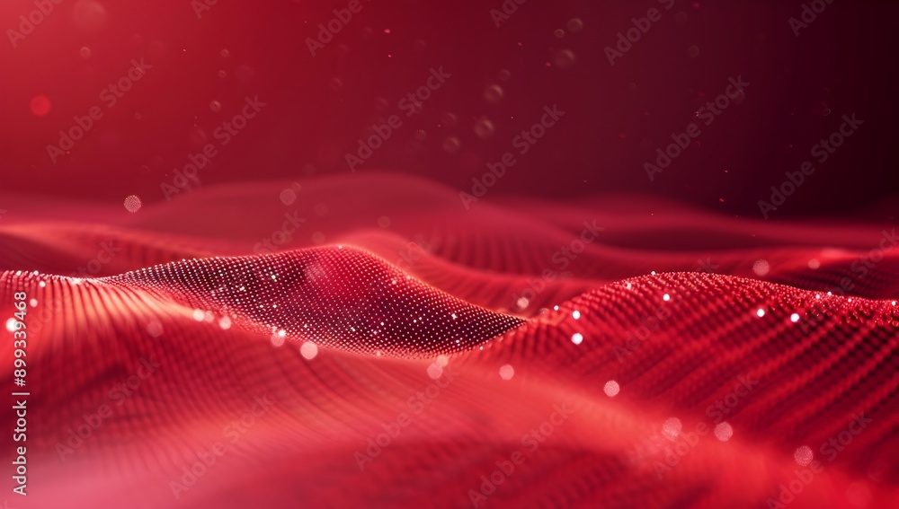 Aufkleber red background with a gradient of dots and circles, creating an abstract texture for commercial use.