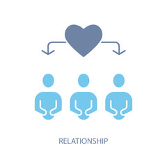 relationship concept line icon. Simple element illustration. relationship concept outline symbol design.