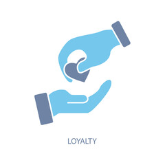 loyalty concept line icon. Simple element illustration. loyalty concept outline symbol design.