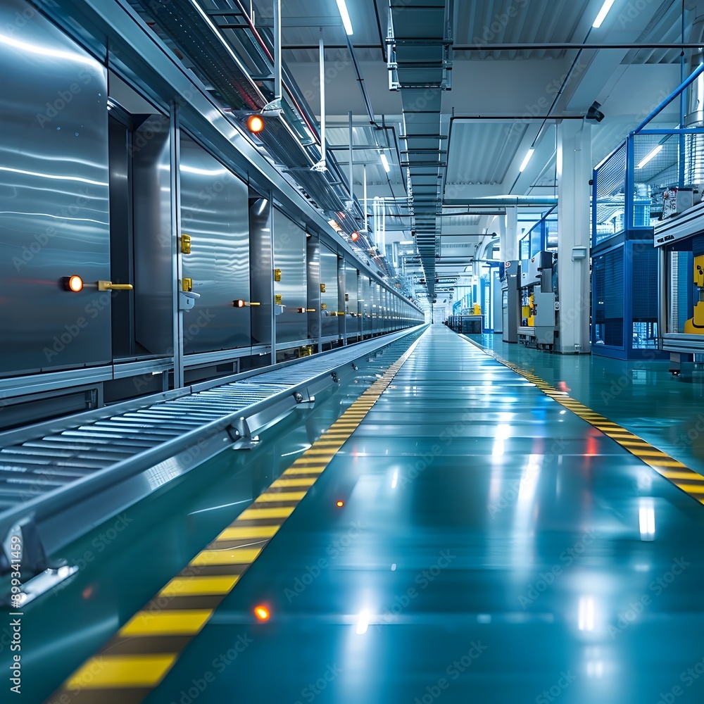 Poster automated and hygienic food processing plant with efficient production lines and advanced technology