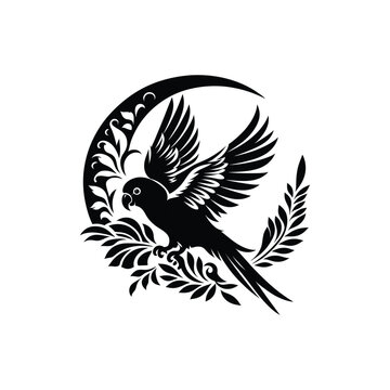 recommend clip art: parakeet bird silhouette vector illustration
