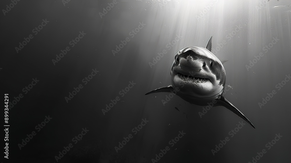 Canvas Prints great white shark wallpaper 