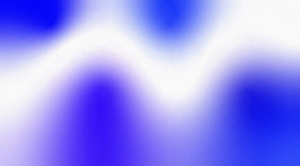 Grainy blue gradient background with white abstract wavy shape and negative space for design