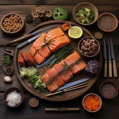 Top View of Fresh Whole Fish Ready for Cooking