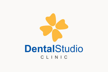 Fototapeta premium Dental studio clinic logo design royalty free image vector business template 