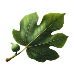 Fig leaves isolated on transparent background
