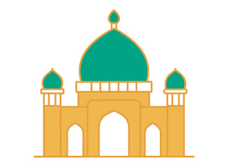Colorful mosque ramadan kareem , mosque logo, vector illustration.