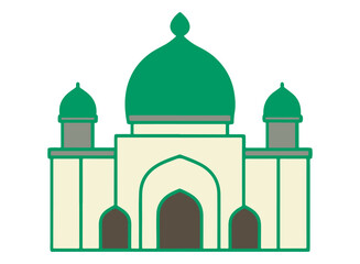 Colorful mosque ramadan kareem , mosque logo, vector illustration.
