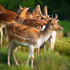 fallow deers, AI generated
