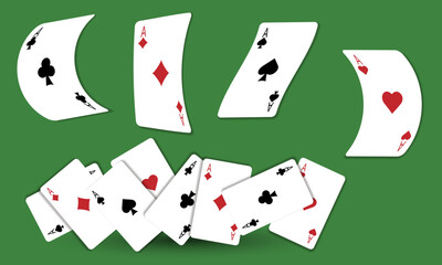 Background, banner with playing cards