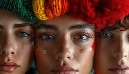 Obraz premium A collage of diverse faces representing the LGBTQ community