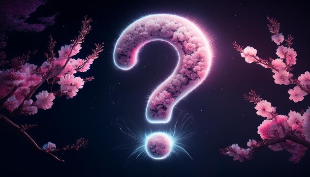 A simple question mark and stylish accents, easy to read and sharp. Generated by AI