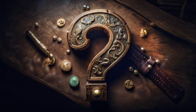 A simple question mark and stylish accents, easy to read and sharp. Generated by AI