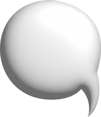 3d White Bubble Text Icon