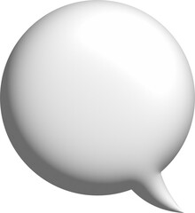 3d White Bubble Text Icon