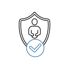 trustworthy concept line icon. Simple element illustration. trustworthy concept outline symbol design.