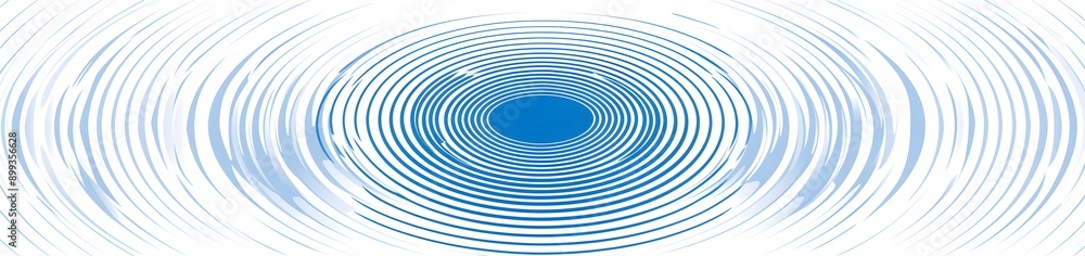 Poster blue line pattern, simple spiral and vortex lines on a white background in a minimalist style. a fla