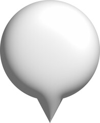 3d White Bubble Text Icon