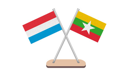 Myanmar Luxembourg Flag