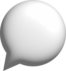 3d White Bubble Text Icon