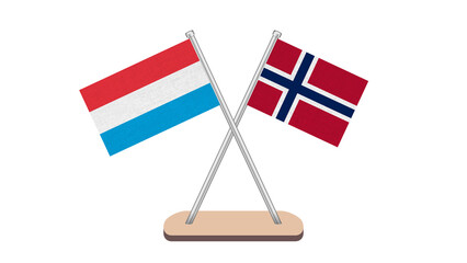 Norway Luxembourg Flag