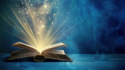 Open Book With Magical Glow