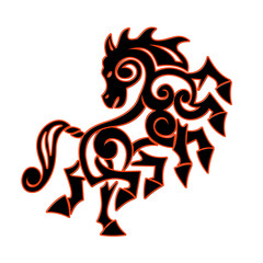 Scandinavian Viking symbol Odin's horse