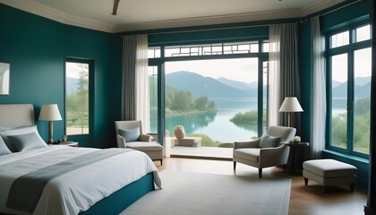 Photo interior modern design room 3d illustration